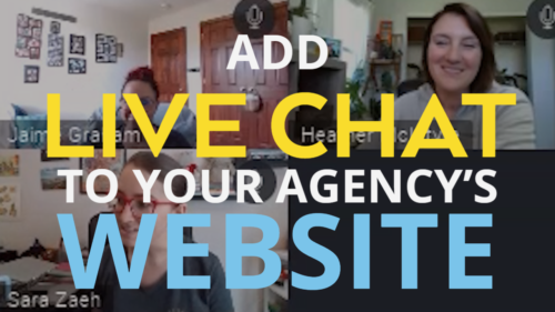 Add Live Chat to Your Agency Website 13 A video thumbnail explaining how to add live chat to your agency's website.