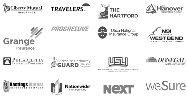 The best way for agents to get carriers and sell commercial insurance 1 Collage of various insurance company logos representing multiple carriers and providers.